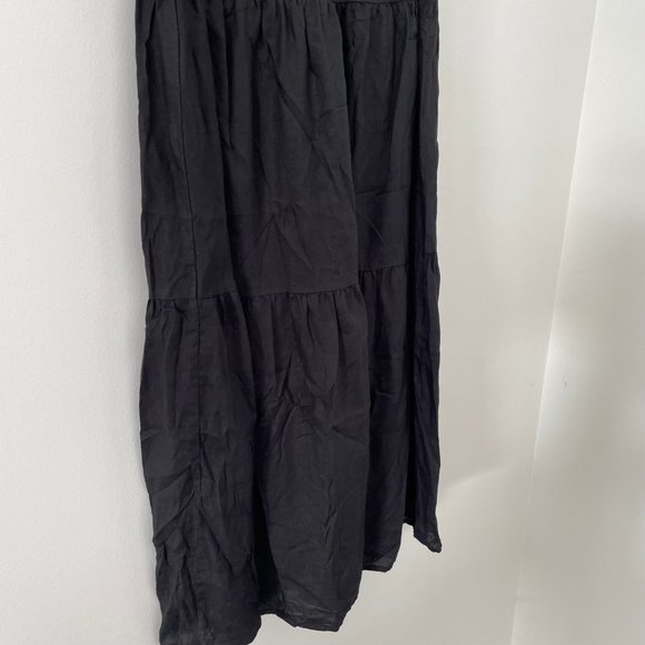 Eileen Fisher Tiered Organic Linen Midi Dress - Picture 7 of 13